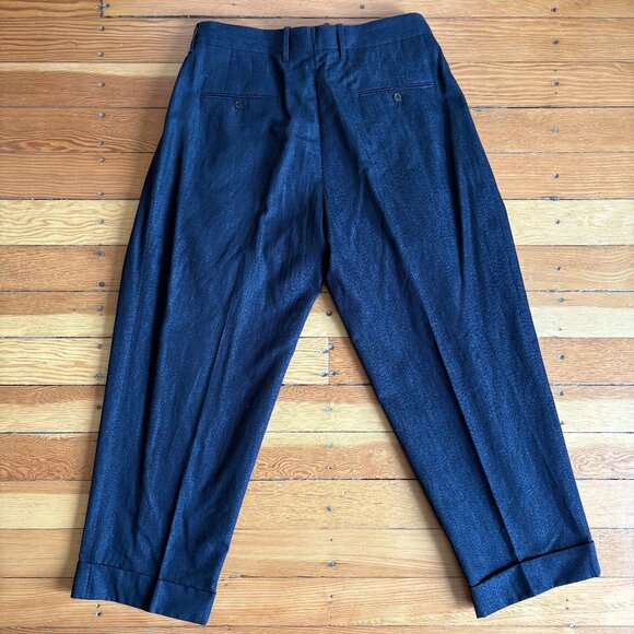 Paul Smith Baggy Wide Leg Pleated Trousers - Picture 2 of 7